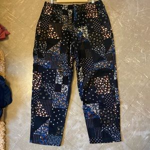 Urban outfitters black pants with crazy designs all over. Good condition!